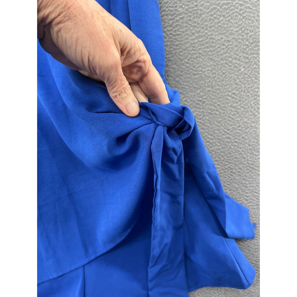 She + Sky Romper Womens L Royal Blue Wrap Front Side Tie Adjustable Straps - Picture 2 of 10